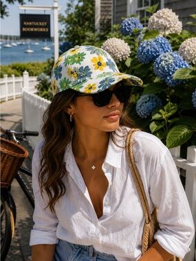 Kate Spade Floral Cap NWT | Hamptons Garden Party Vibes